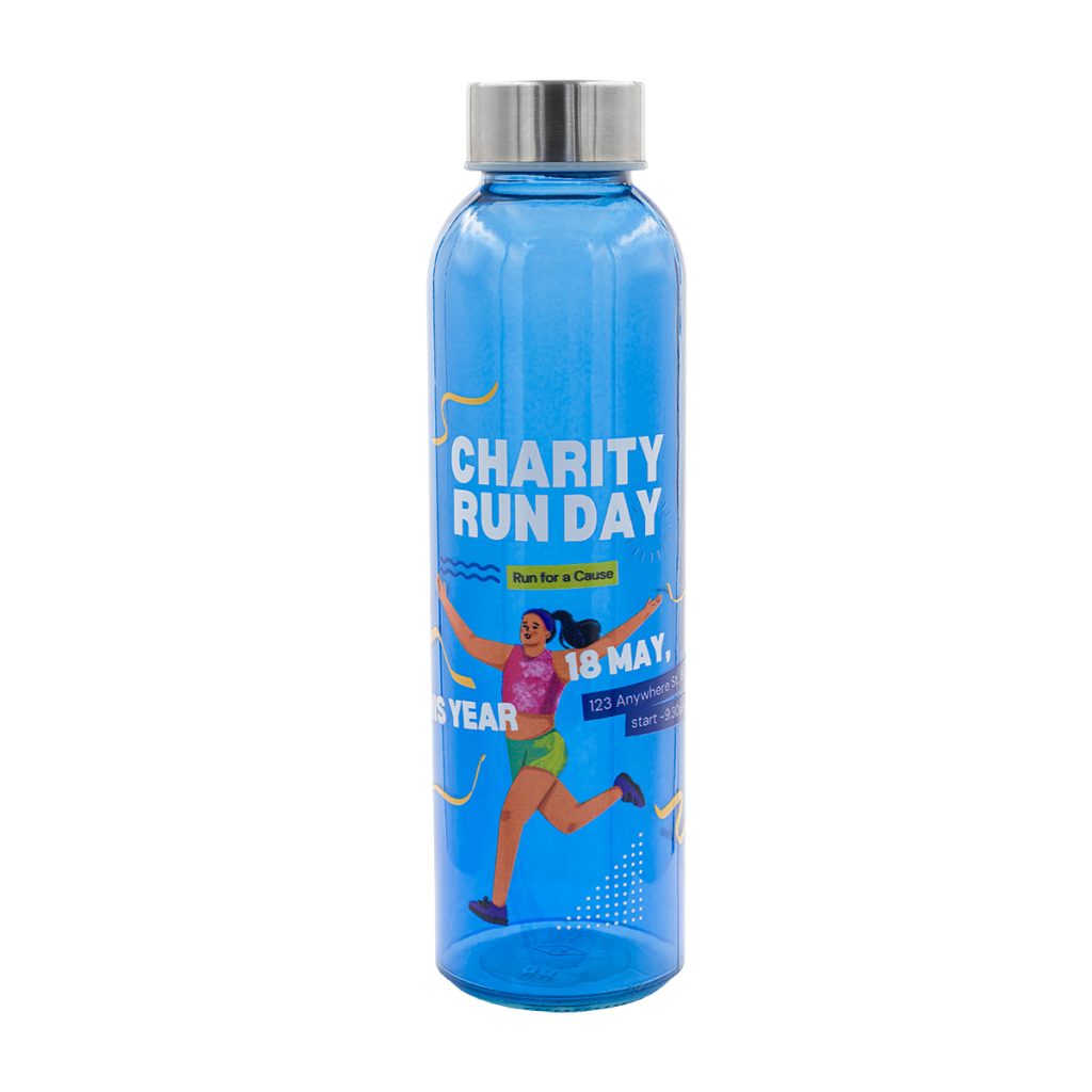 Kolorowa, szklana butelka Aqua Kuba 500 ml - obrazek 2