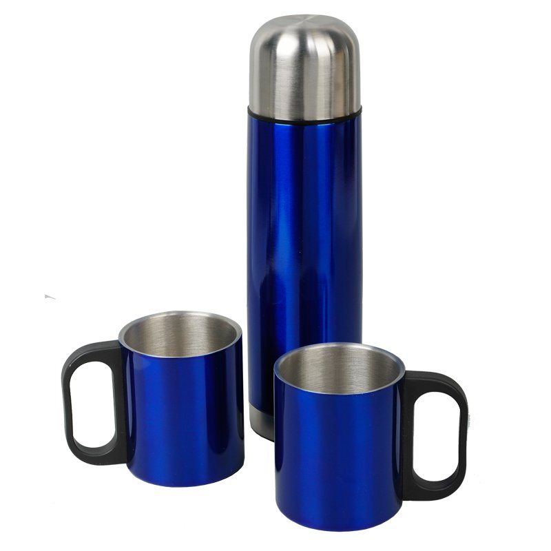 Metalowy termos Picnic 480 ml + 2 kubki - obrazek 2