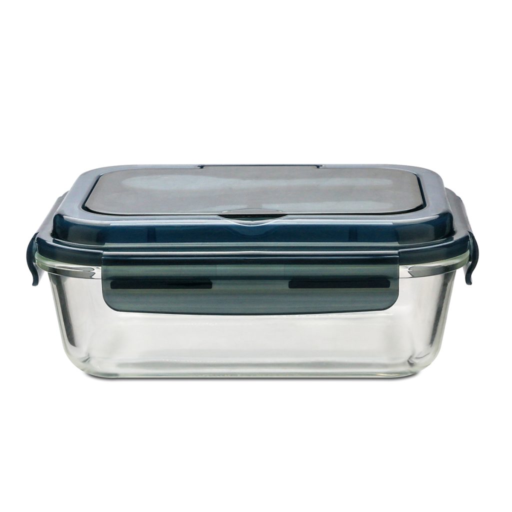 Szklany lunch box ze sztućcami Lagos 1000 ml - obrazek 2