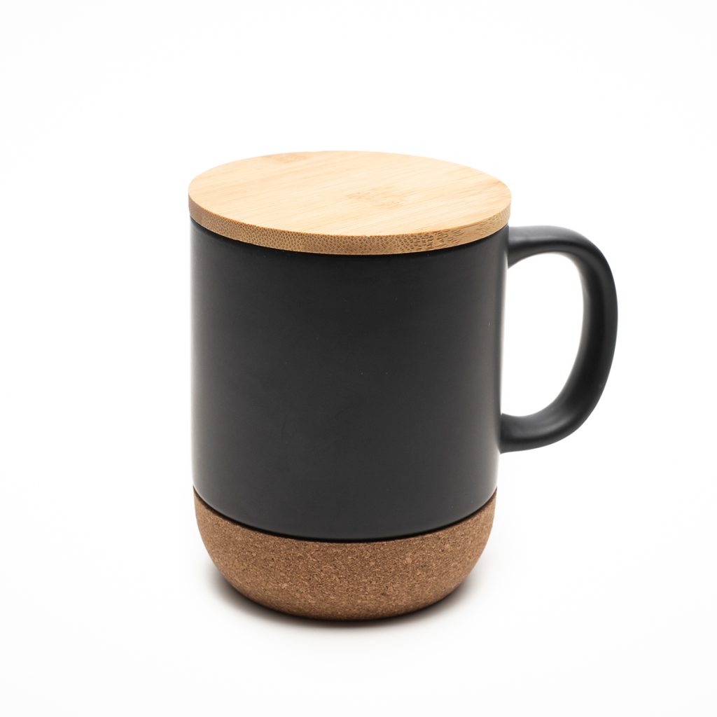 Kubek ceramiczny z bambusową przykrywką Giulia - obrazek 2