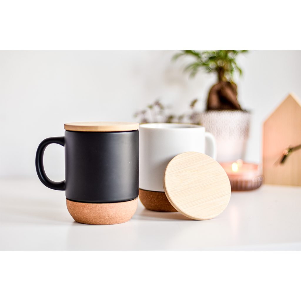 Kubek ceramiczny z bambusową przykrywką Giulia - obrazek 7
