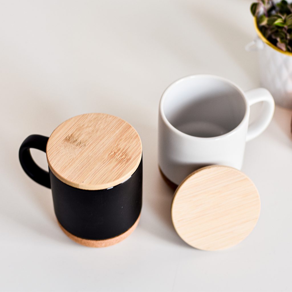 Kubek ceramiczny z bambusową przykrywką Giulia - obrazek 8