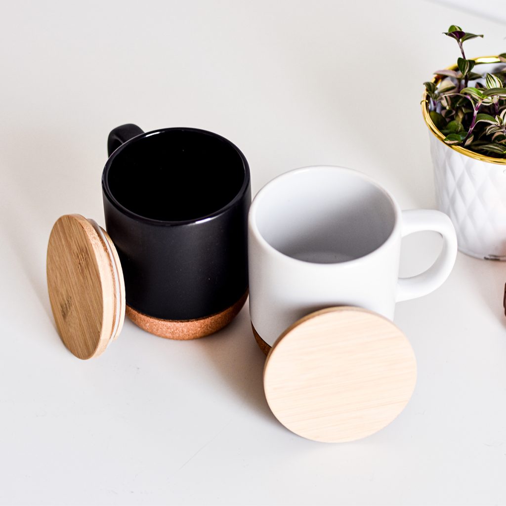 Kubek ceramiczny z bambusową przykrywką Giulia - obrazek 9
