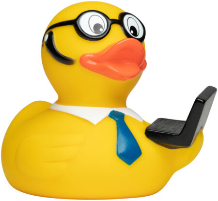 Kaczka gumowa laptop