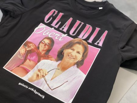 Koszulka z kolorowym nadrukiem kobiety Claudia Obert