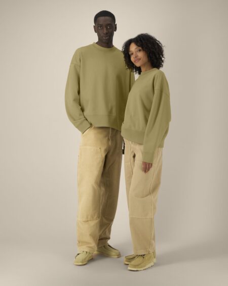 Bluza unisex crewneck boxy z bawełny z recyklingu