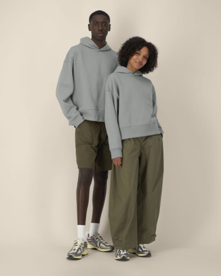 Bluza z kapturem unisex boxy z bawełny z recyklingu