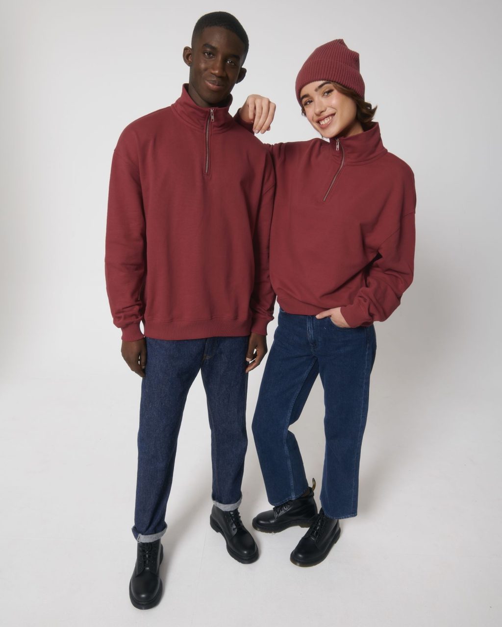 Bluza unisex boxy z krótkim zamkiem sucha w dotyku