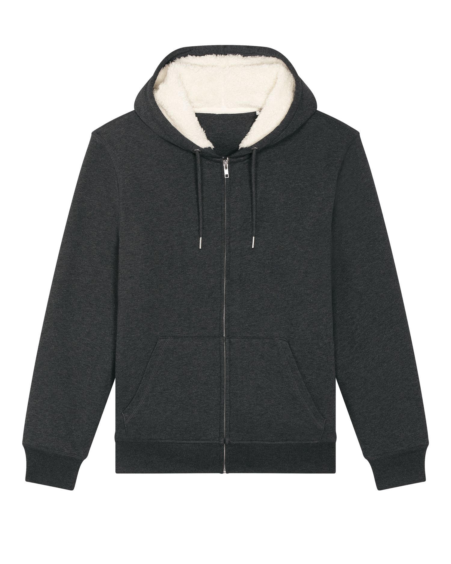 Rozpinana bluza z kapturem unisex z podszewką sherpa - obrazek 3