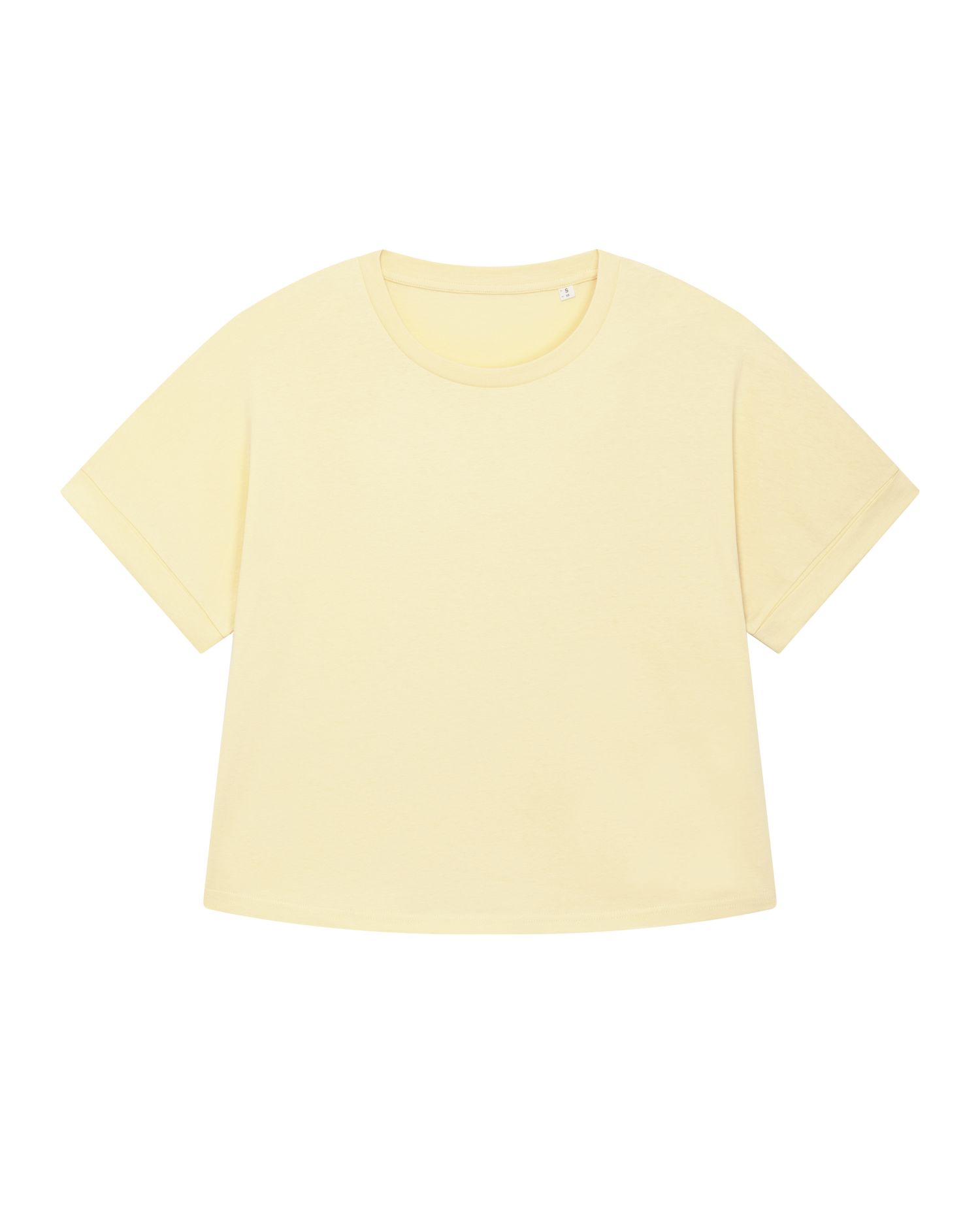 T-shirt damski oversized z podwiniętymi rękawami - obrazek 3