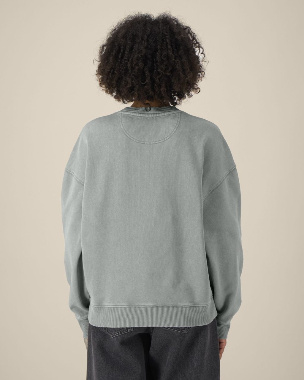 Bluza unisex crewneck oversized garment-dyed - obrazek 7
