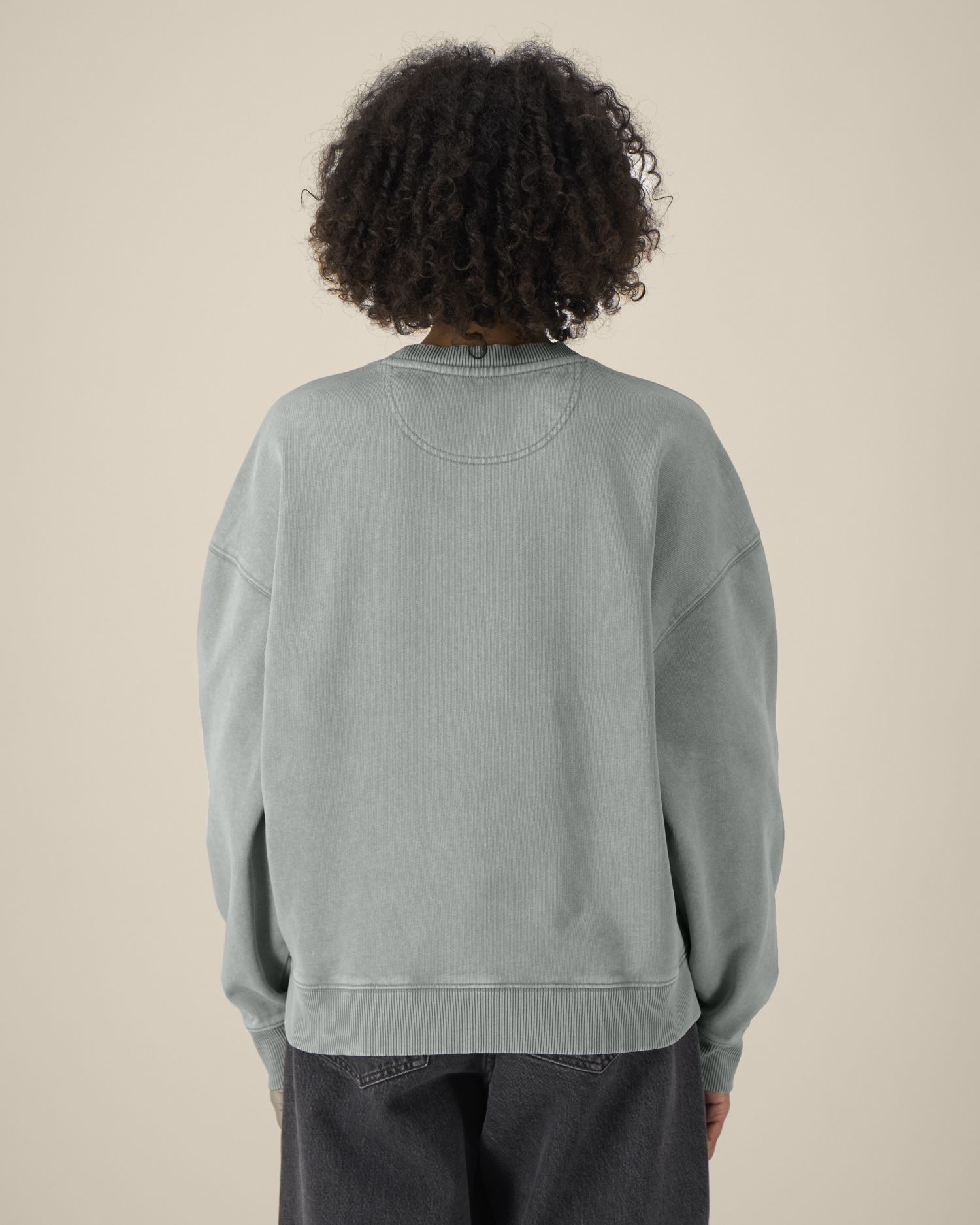 Bluza unisex crewneck oversized garment-dyed - obrazek 7
