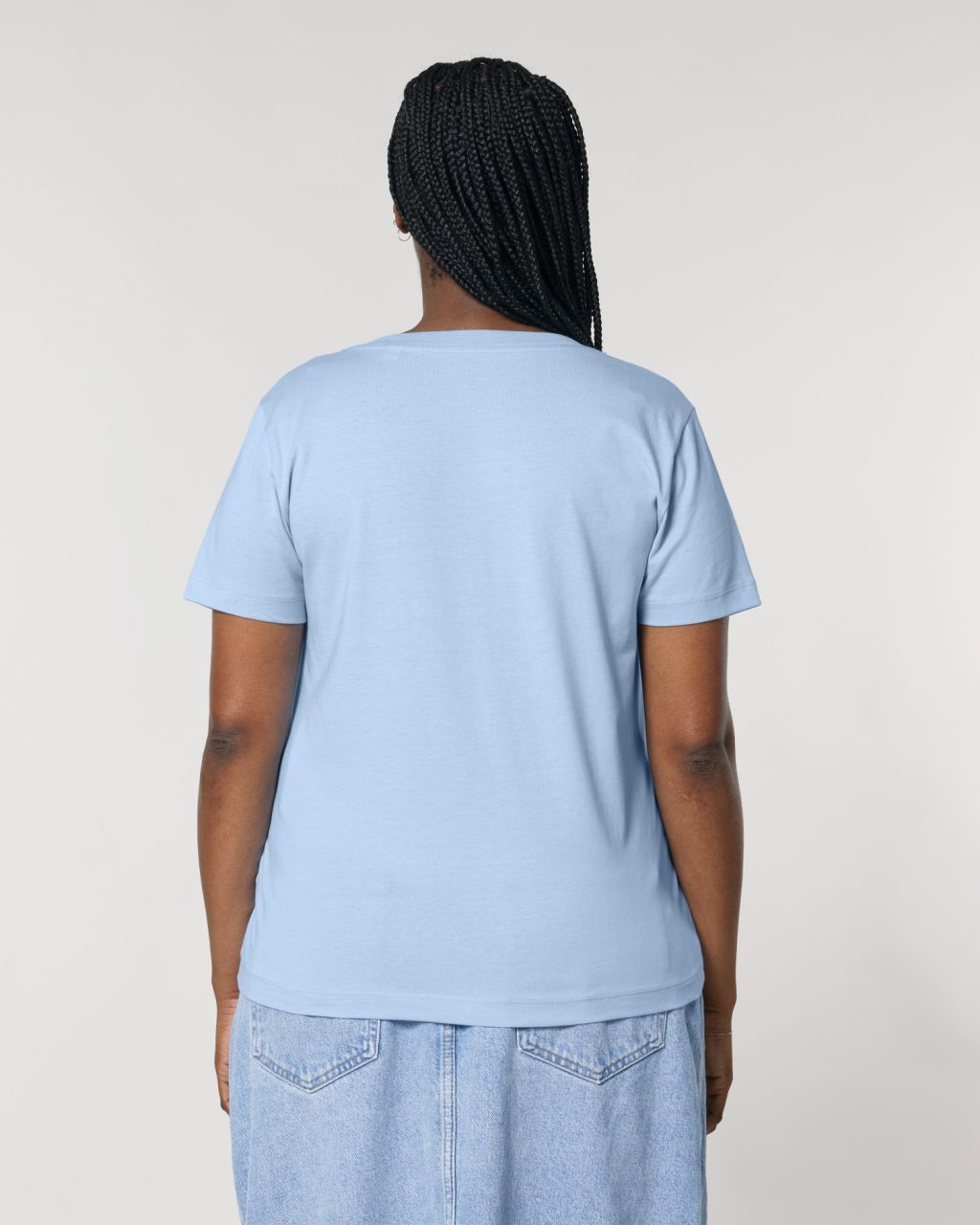 T-shirt damski z dekoltem V - obrazek 4