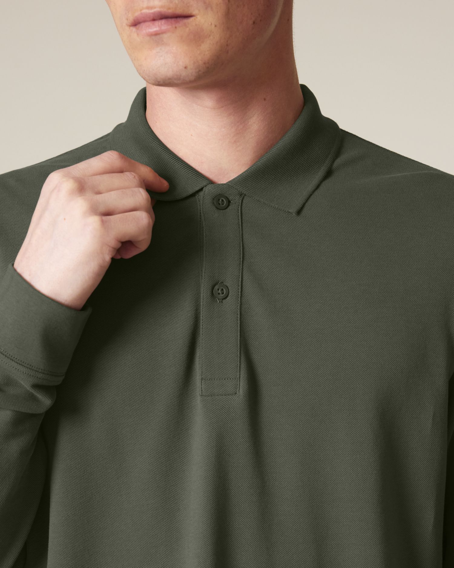 Koszulka polo unisex z długim rękawem - obrazek 3