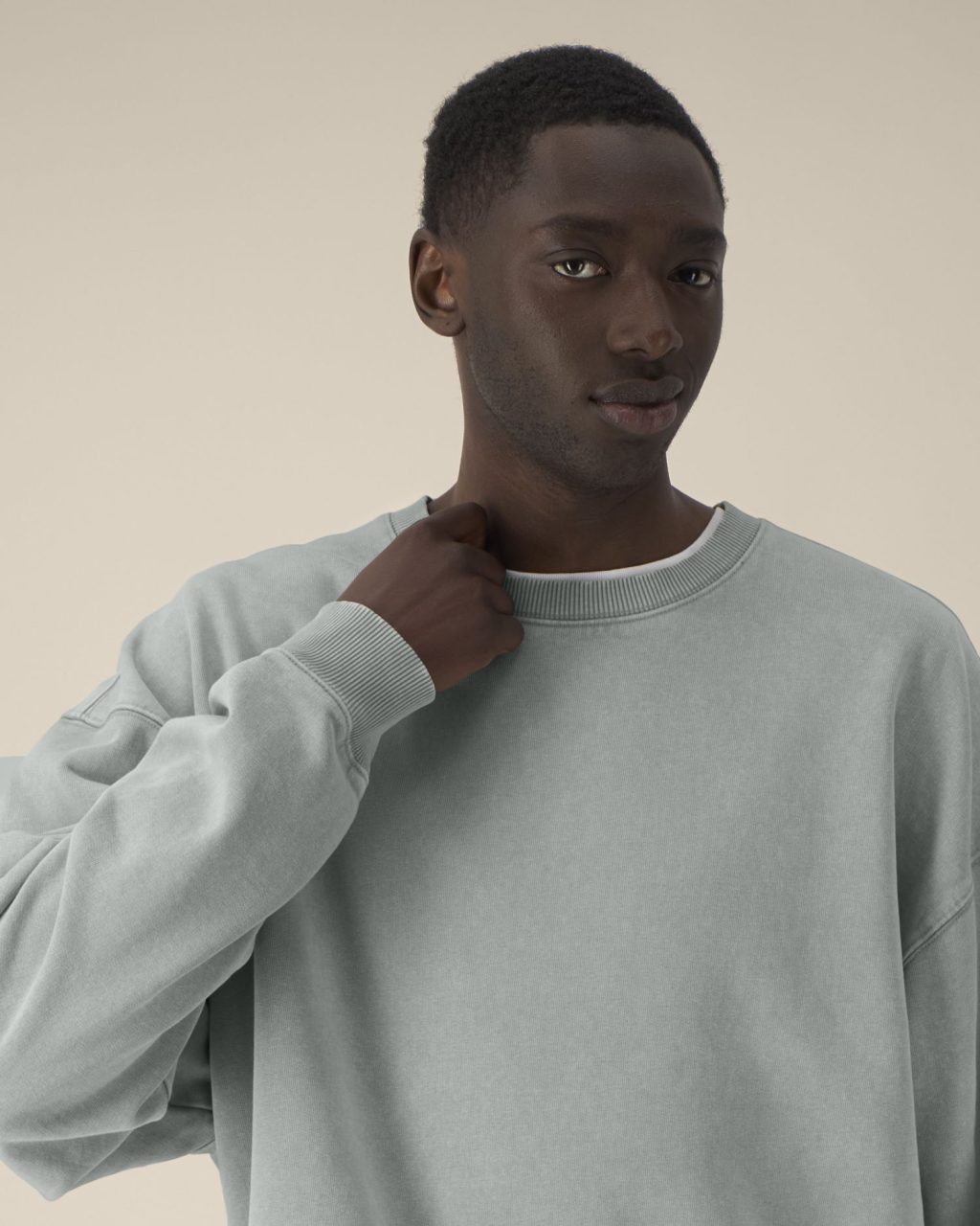 Bluza unisex crewneck oversized garment-dyed - obrazek 13