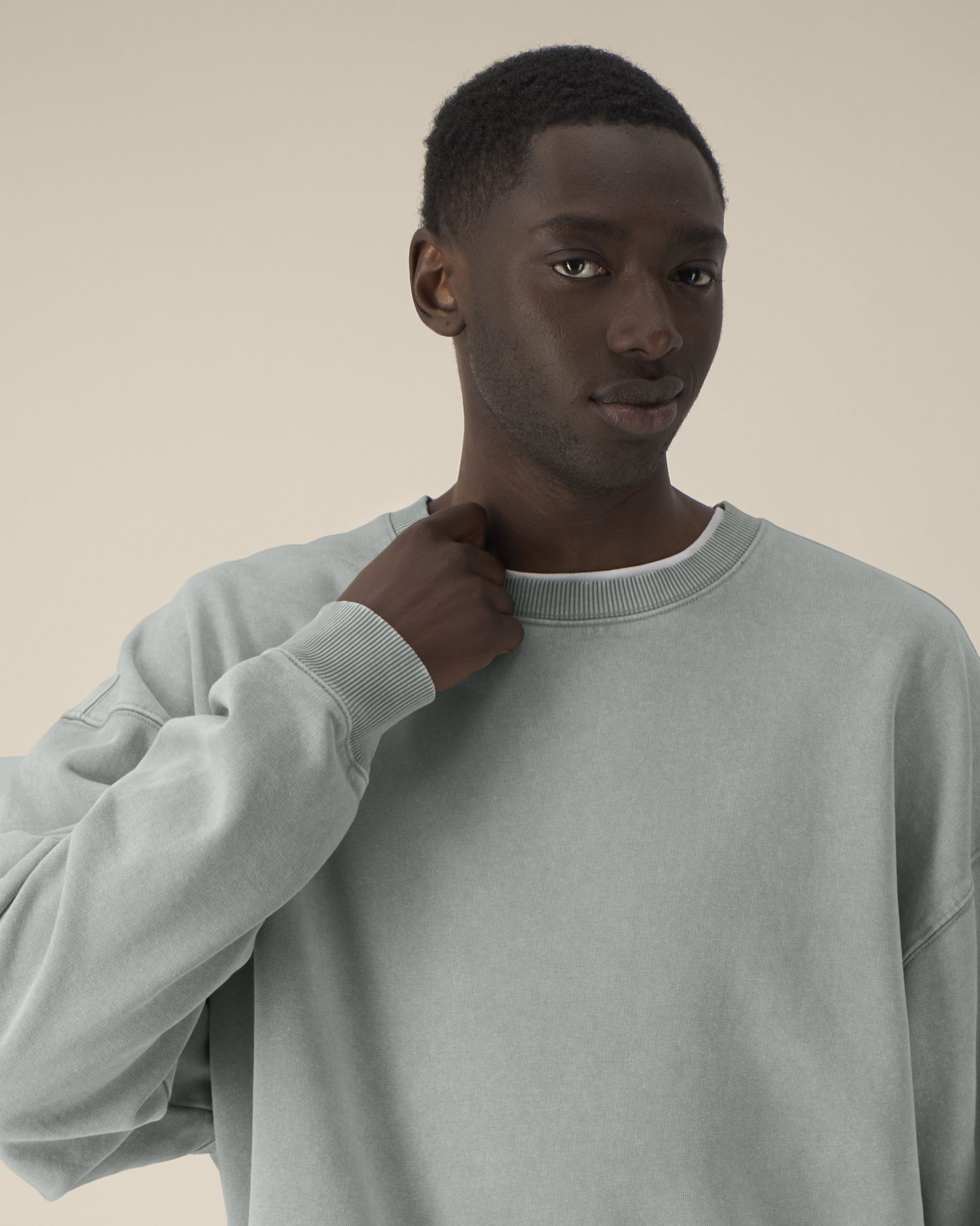 Bluza unisex crewneck oversized garment-dyed - obrazek 13
