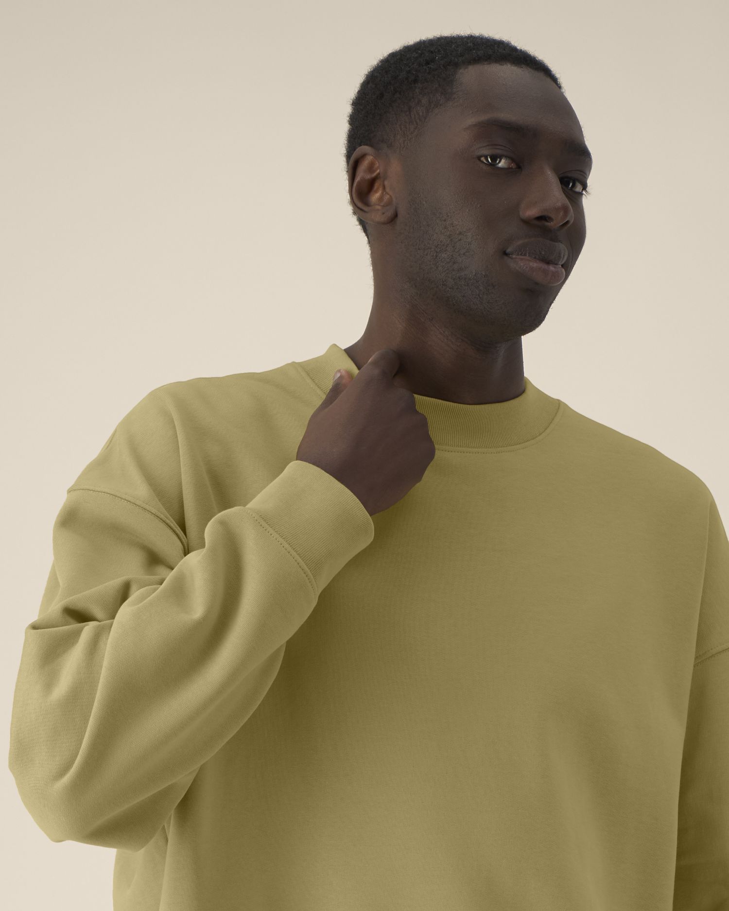Bluza unisex crewneck boxy z bawełny z recyklingu - obrazek 11