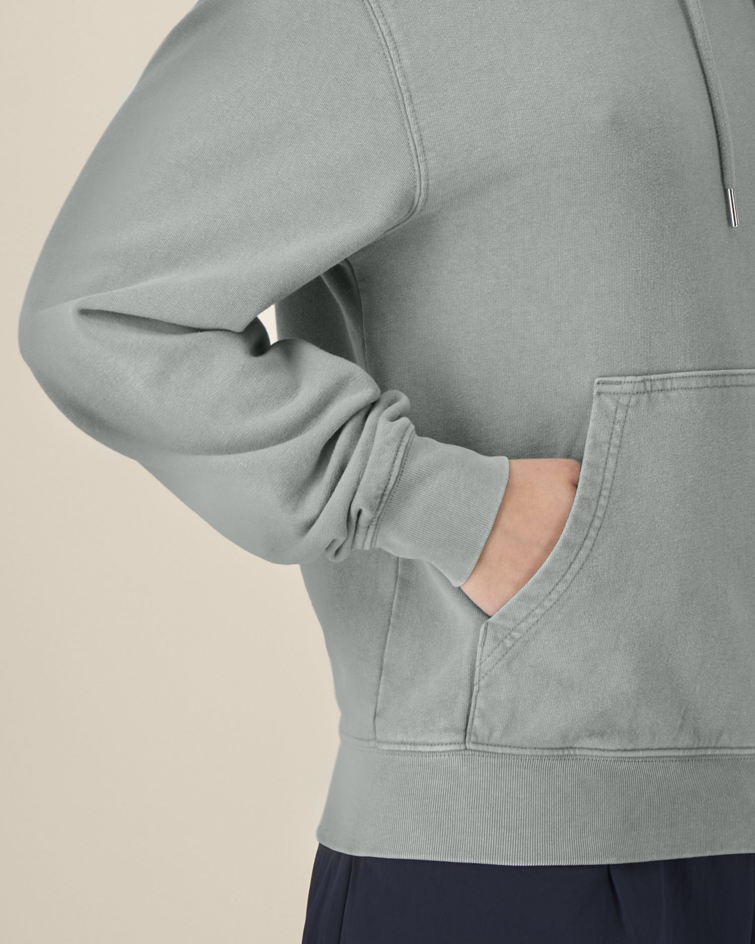Bluza z kapturem unisex garment-dyed z French Terry - obrazek 2