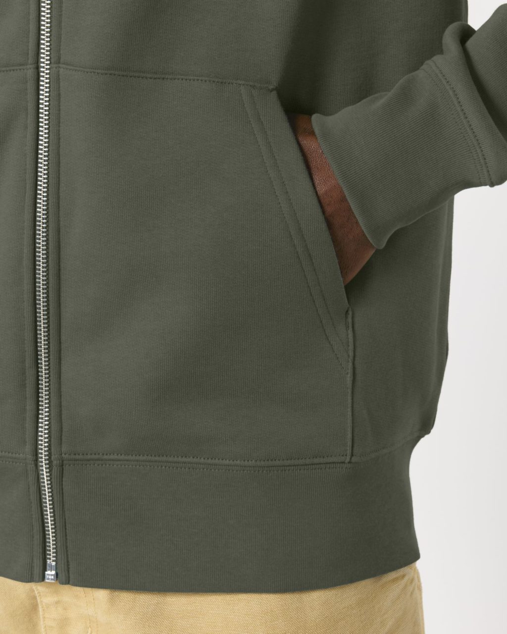 Rozpinana bluza z kapturem unisex Iconic - obrazek 7