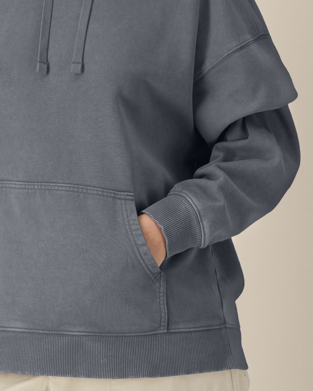 Bluza z kapturem unisex oversized garment-dyed - obrazek 2