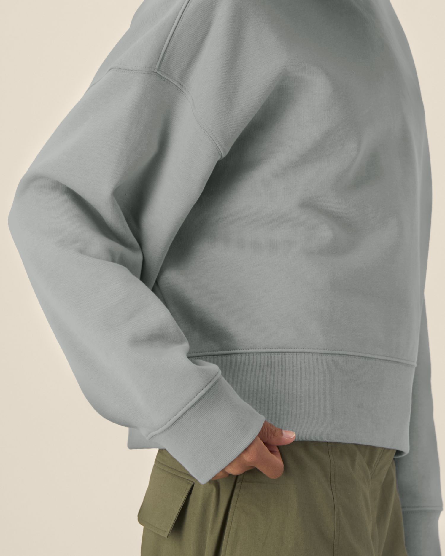 Bluza z kapturem unisex boxy z bawełny z recyklingu - obrazek 2