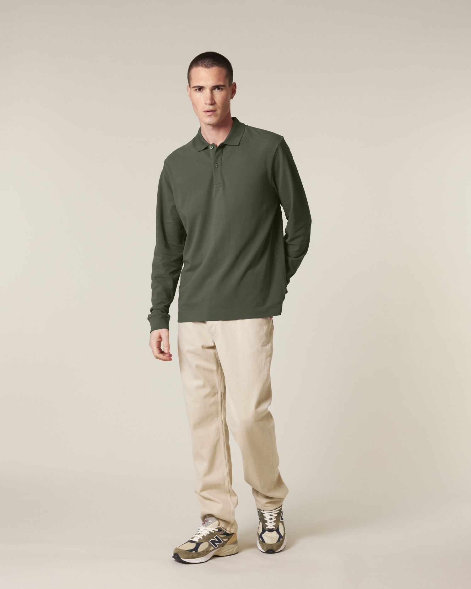 Koszulka polo unisex z długim rękawem - obrazek 4