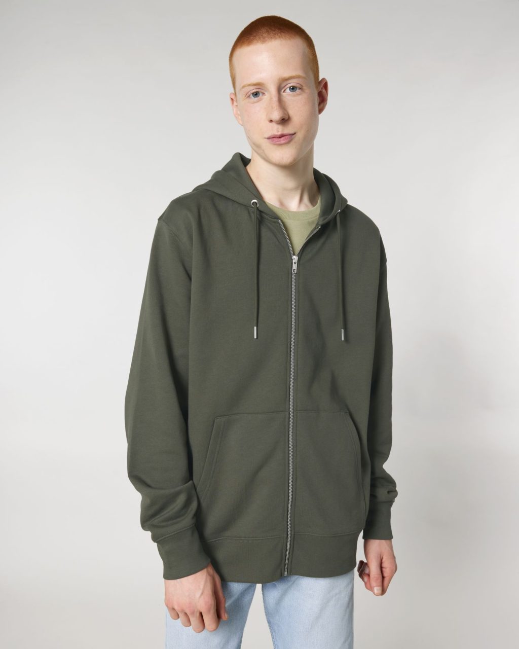 Rozpinana bluza z kapturem unisex Iconic - obrazek 4