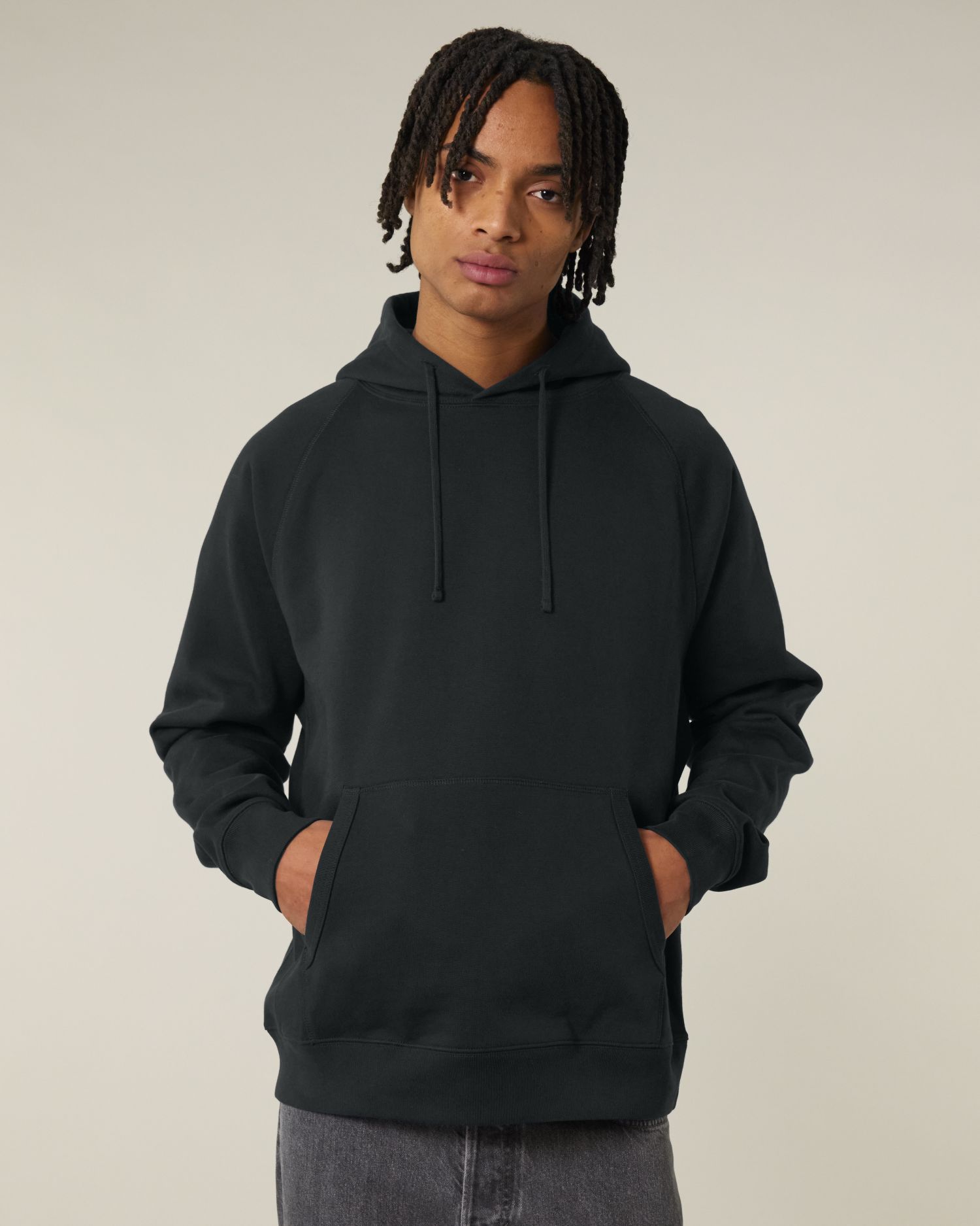 Bluza z kapturem unisex relaxed z rękawami raglanowymi - obrazek 4