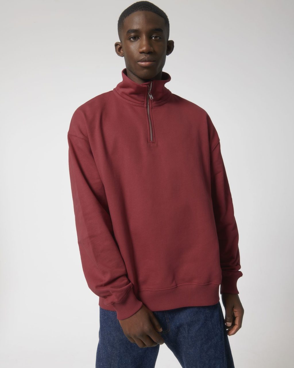 Bluza unisex boxy z krótkim zamkiem sucha w dotyku - obrazek 6