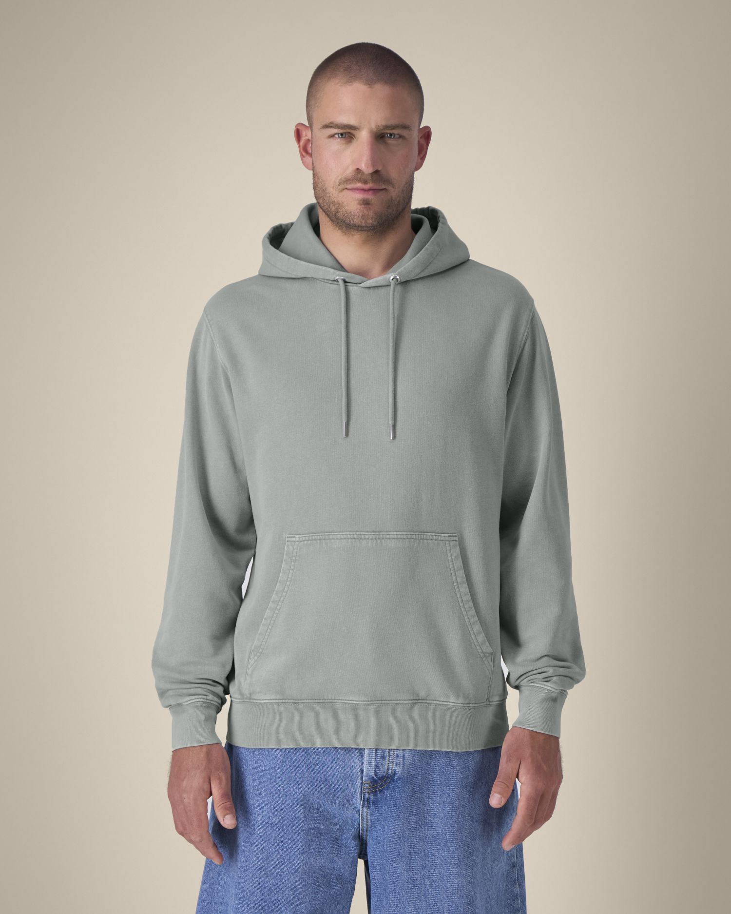 Bluza z kapturem unisex garment-dyed z French Terry - obrazek 3