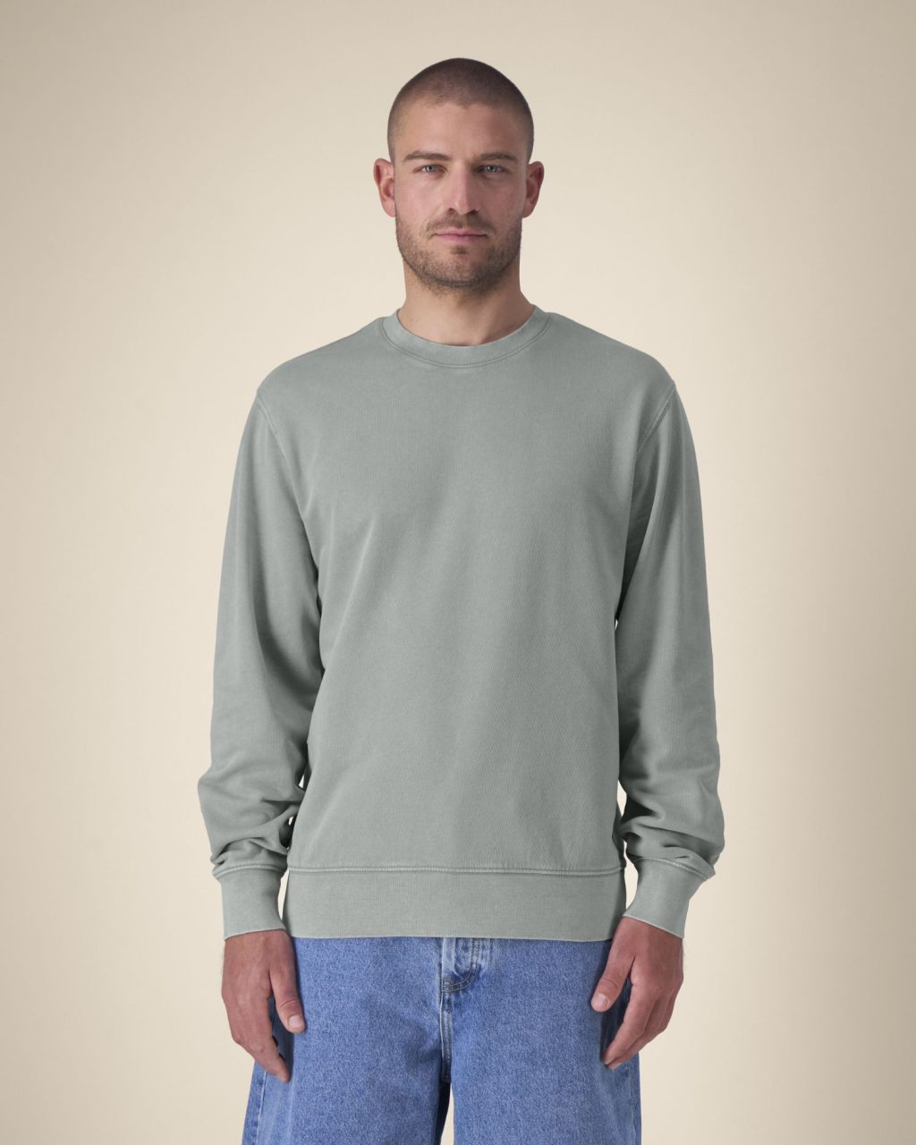 Bluza unisex crewneck garment-dyed z French Terry - obrazek 2