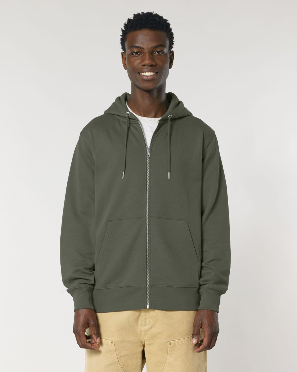 Rozpinana bluza z kapturem unisex Iconic - obrazek 8