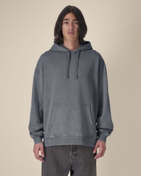 Bluza z kapturem unisex oversized garment-dyed