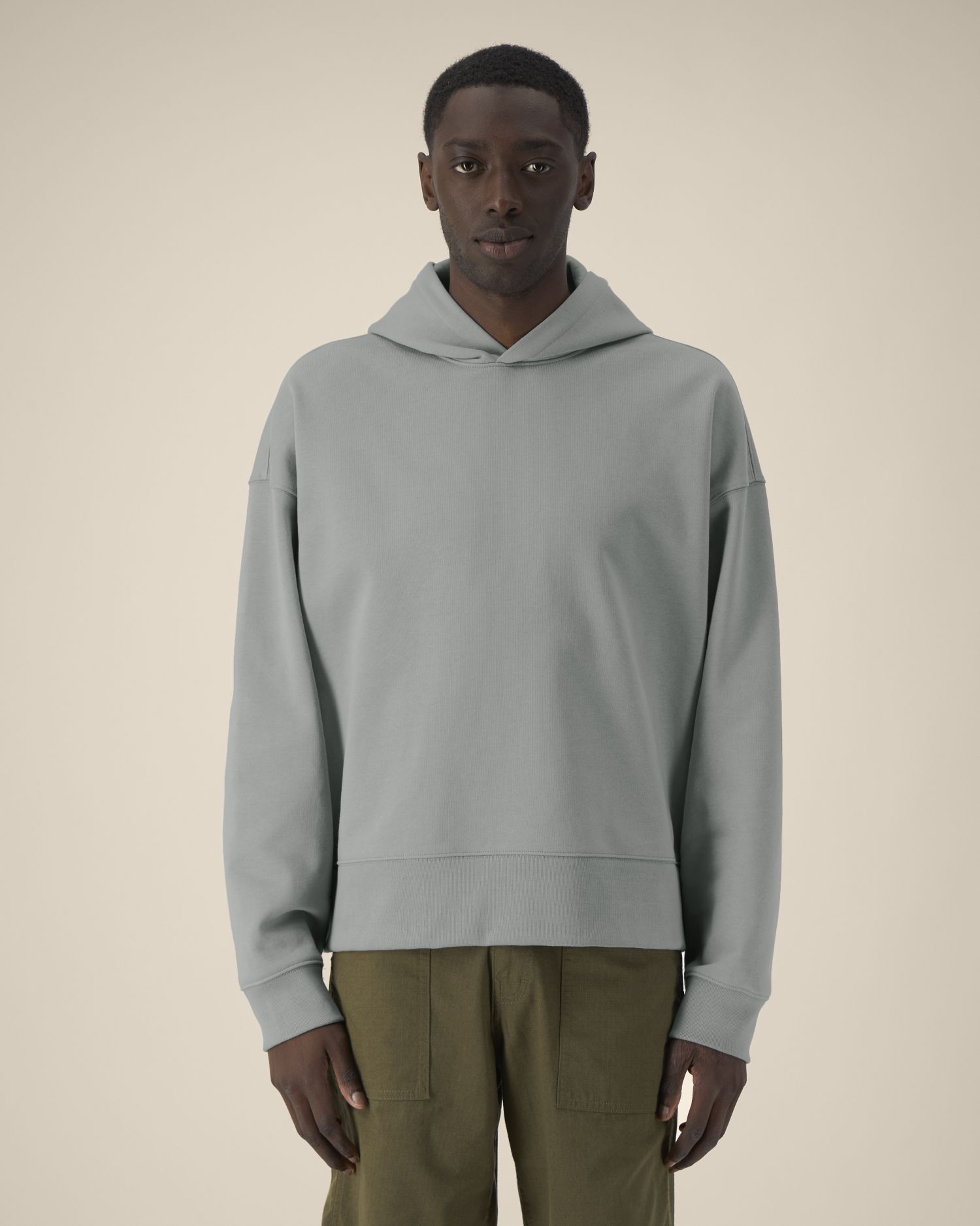 Bluza z kapturem unisex boxy z bawełny z recyklingu - obrazek 3