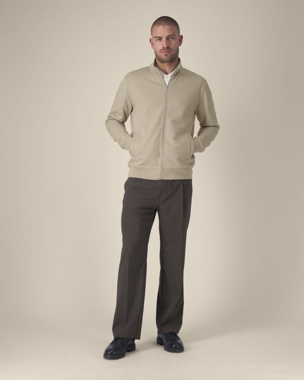 Rozpinana bluza unisex ze stójką - obrazek 4