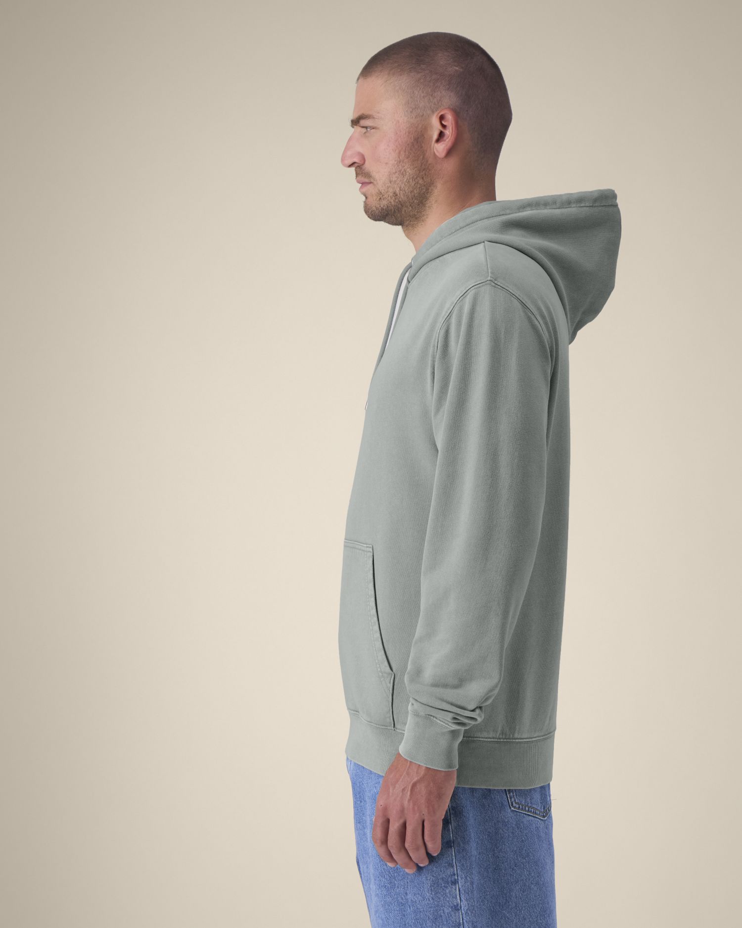 Bluza z kapturem unisex garment-dyed z French Terry - obrazek 5