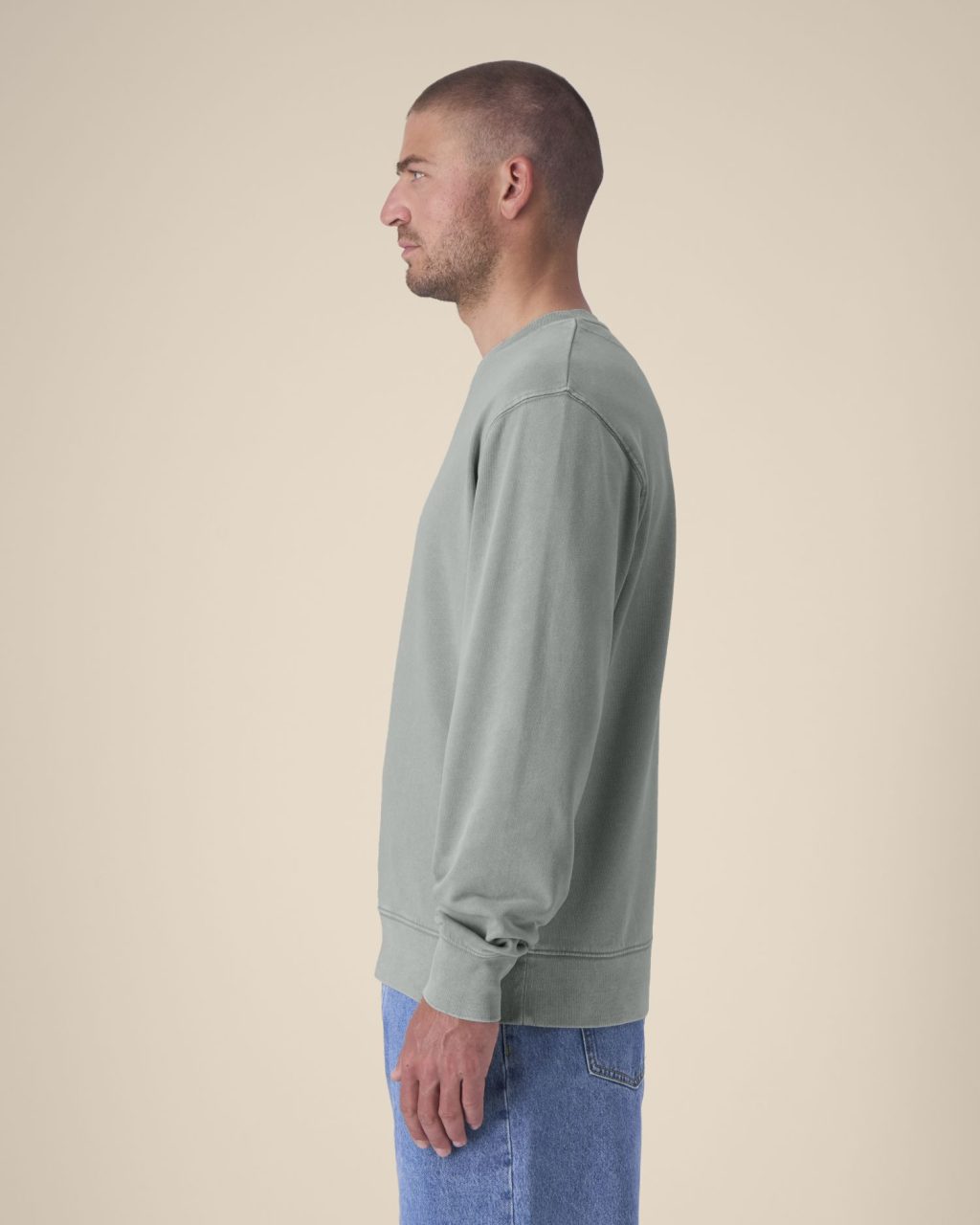 Bluza unisex crewneck garment-dyed z French Terry - obrazek 4