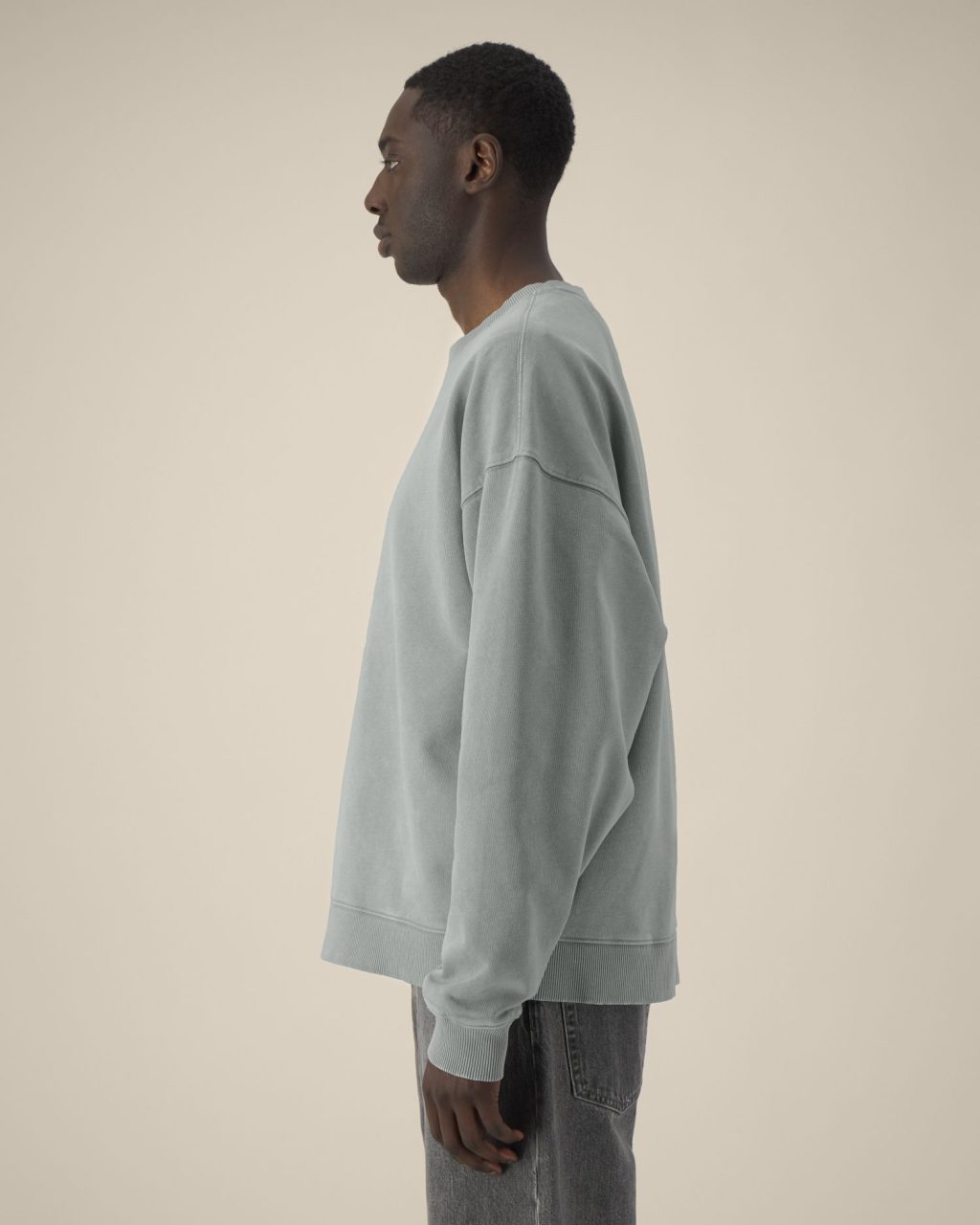 Bluza unisex crewneck oversized garment-dyed - obrazek 5