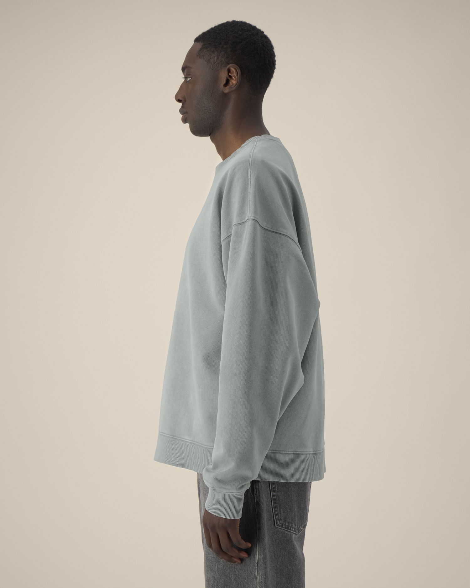 Bluza unisex crewneck oversized garment-dyed - obrazek 5