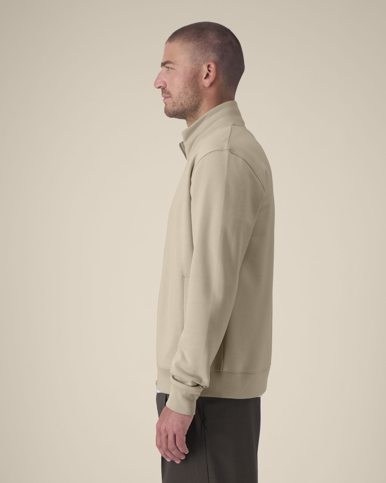Rozpinana bluza unisex ze stójką - obrazek 5