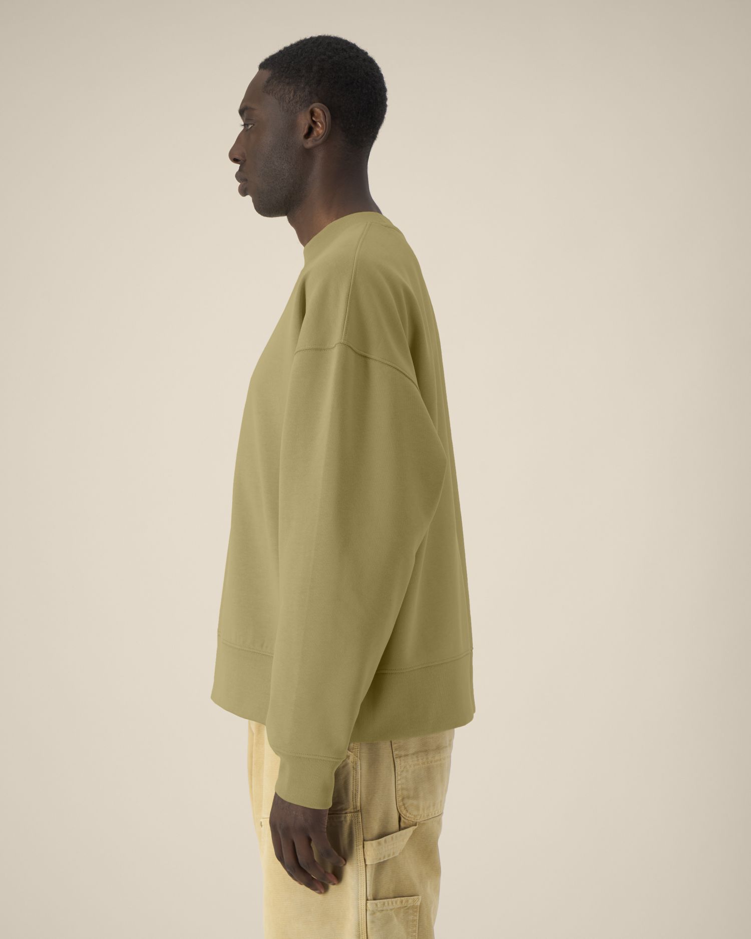 Bluza unisex crewneck boxy z bawełny z recyklingu - obrazek 3