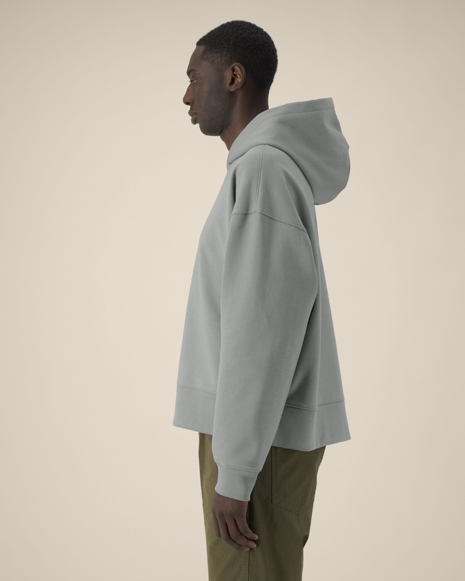 Bluza z kapturem unisex boxy z bawełny z recyklingu - obrazek 4