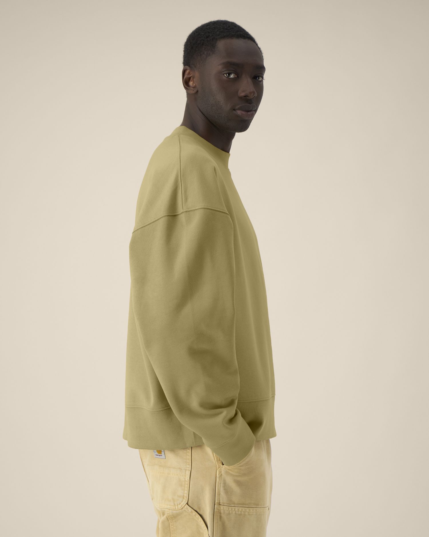 Bluza unisex crewneck boxy z bawełny z recyklingu - obrazek 4