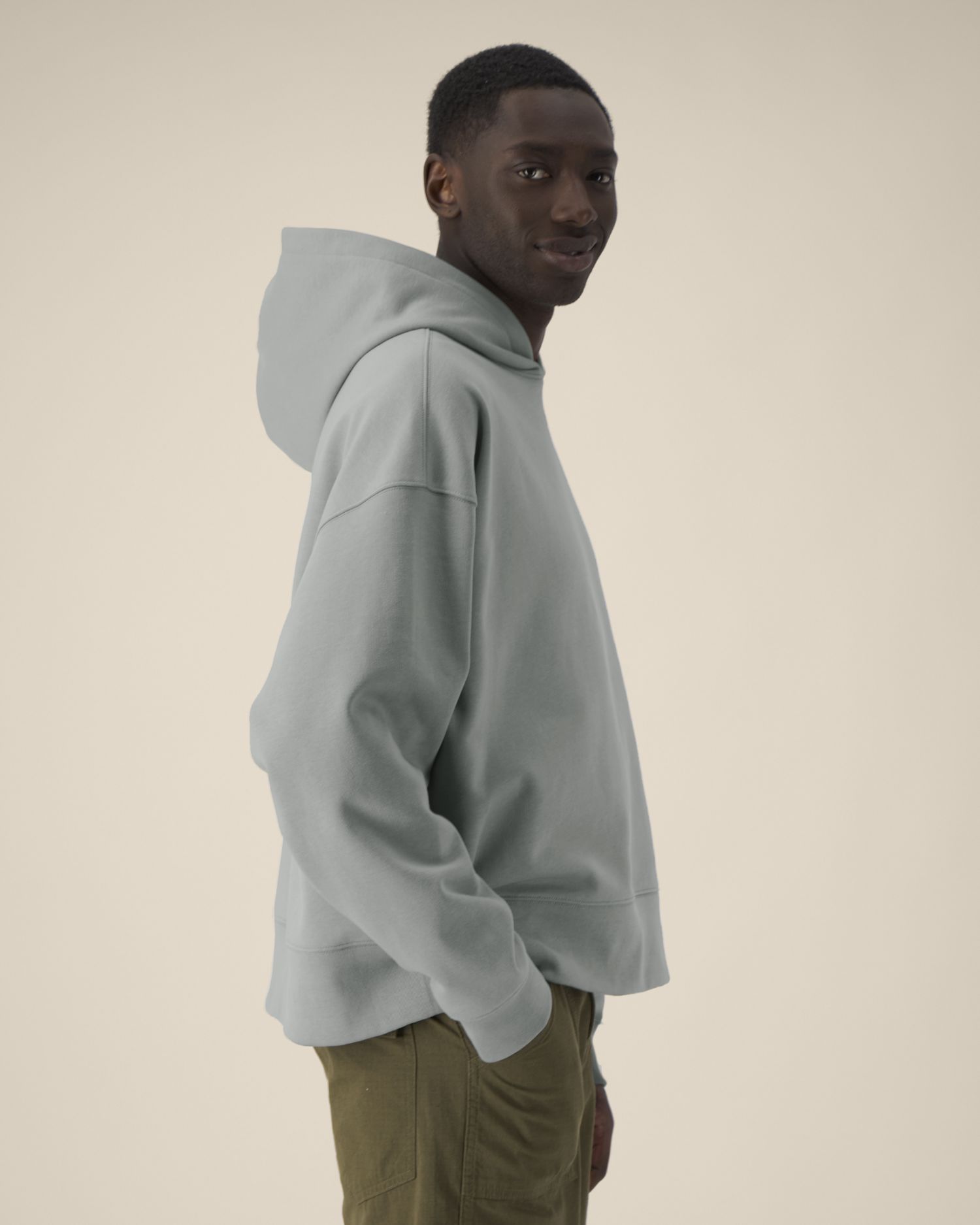 Bluza z kapturem unisex boxy z bawełny z recyklingu - obrazek 5
