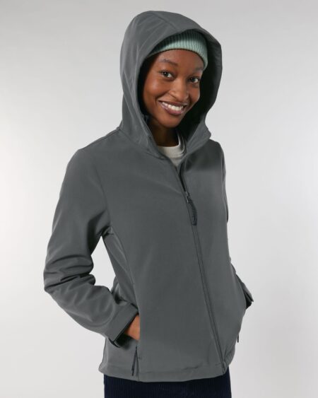 Kurtka softshell damska z kapturem