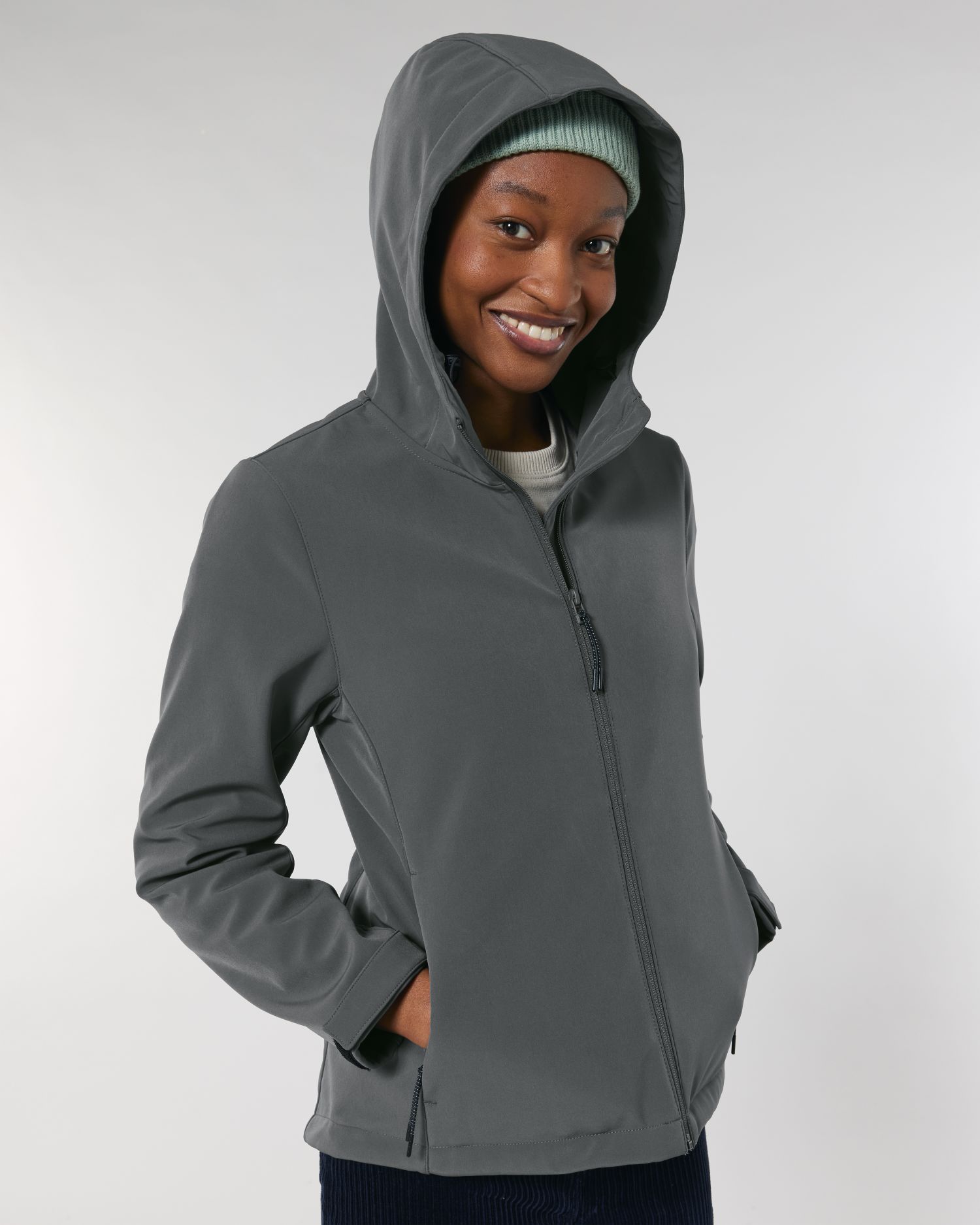 Kurtka softshell damska z kapturem