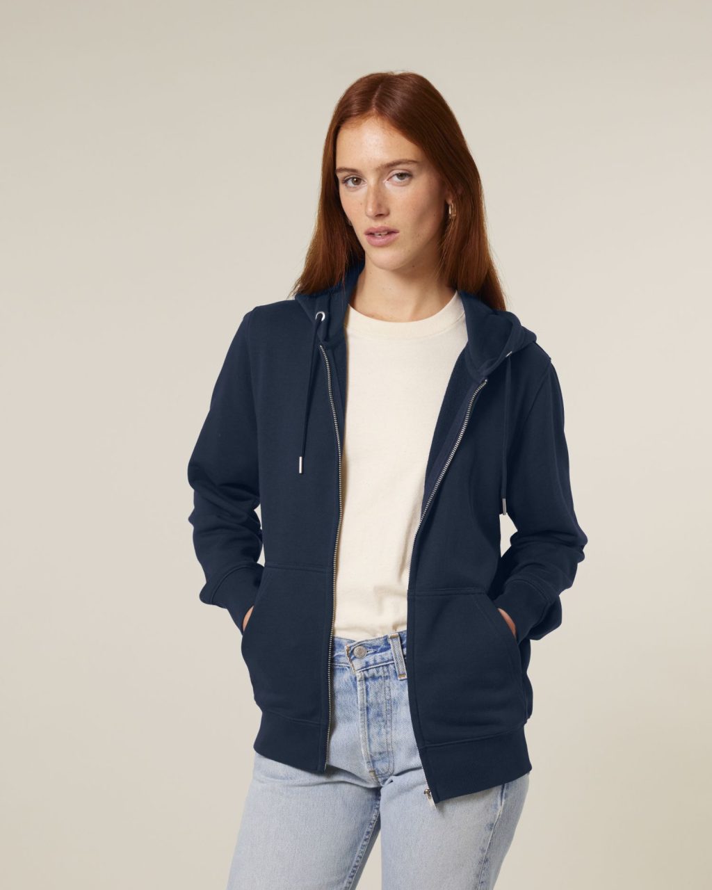 Rozpinana bluza z kapturem unisex z French Terry - obrazek 10