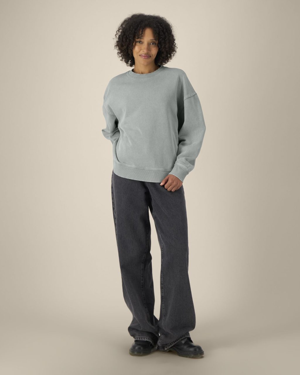 Bluza unisex crewneck oversized garment-dyed - obrazek 8