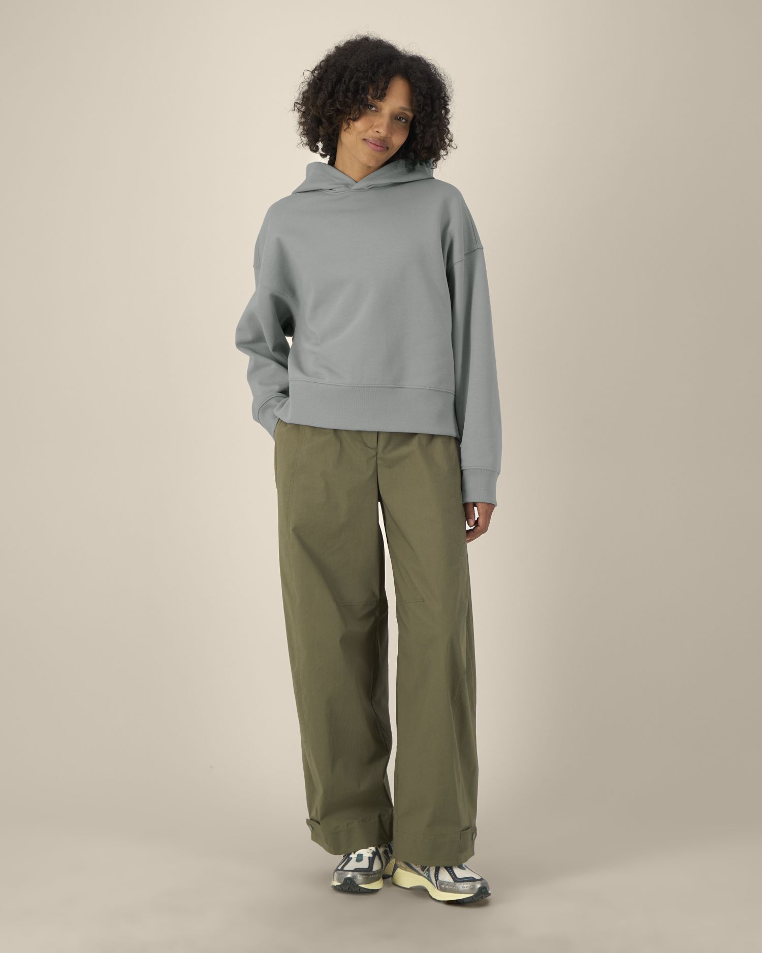 Bluza z kapturem unisex boxy z bawełny z recyklingu - obrazek 7