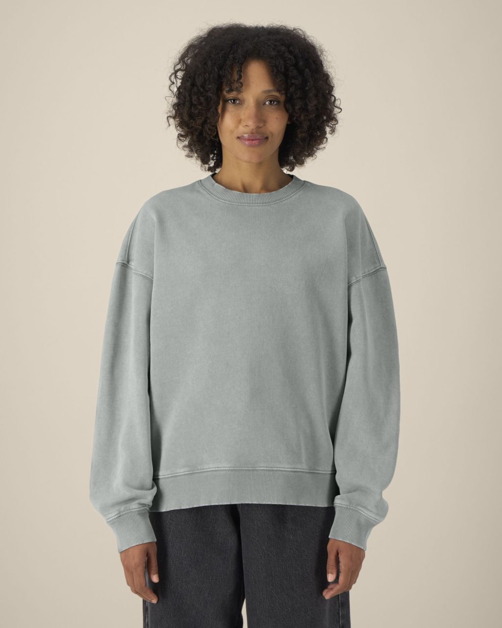 Bluza unisex crewneck oversized garment-dyed - obrazek 9
